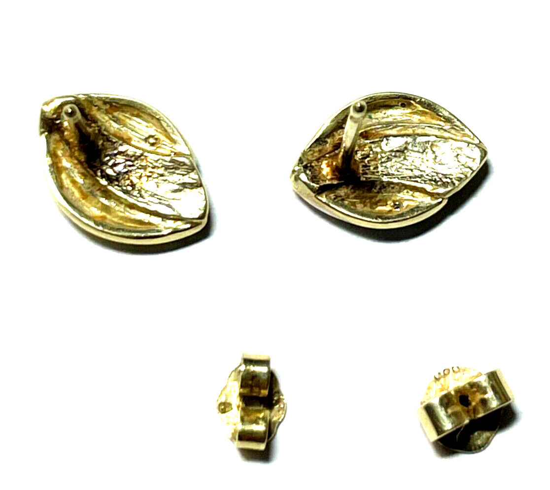 585 Gold 14 K Ohrringe Ohrstecker bicolor + Diamant Designer Juwelier Qualität4