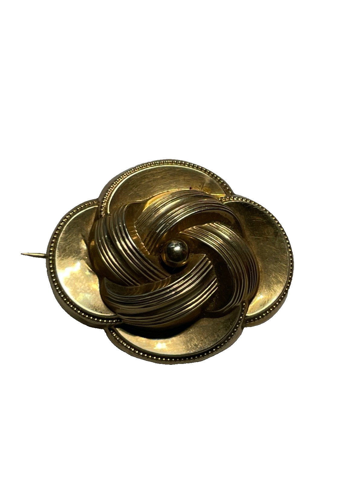 Antik Biedermeier große 8 K Gold 333 Brosche oder Anhänger hohl Echtgold geprüft10