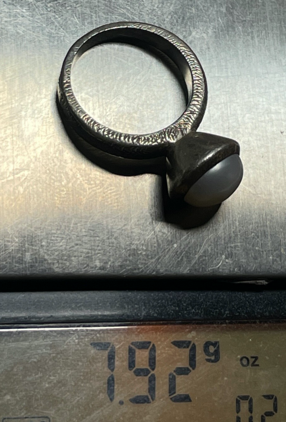 925 Silber Designer Ring mit Halbperle Perle Ø 16,2 mm RG 51 solide Qualität9