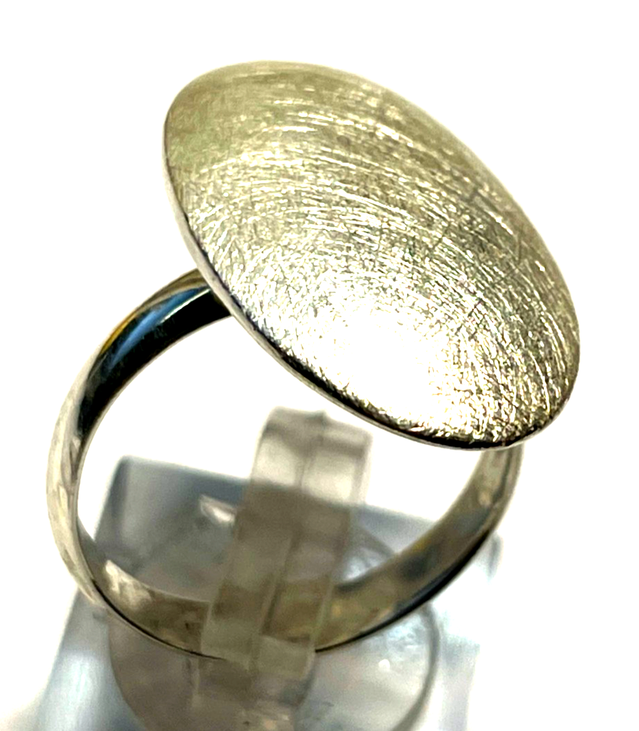 Modernes Design 925 Silber Ring gebürstete Oberfläche RG 58 Ø 18,4 mm gepflegt2