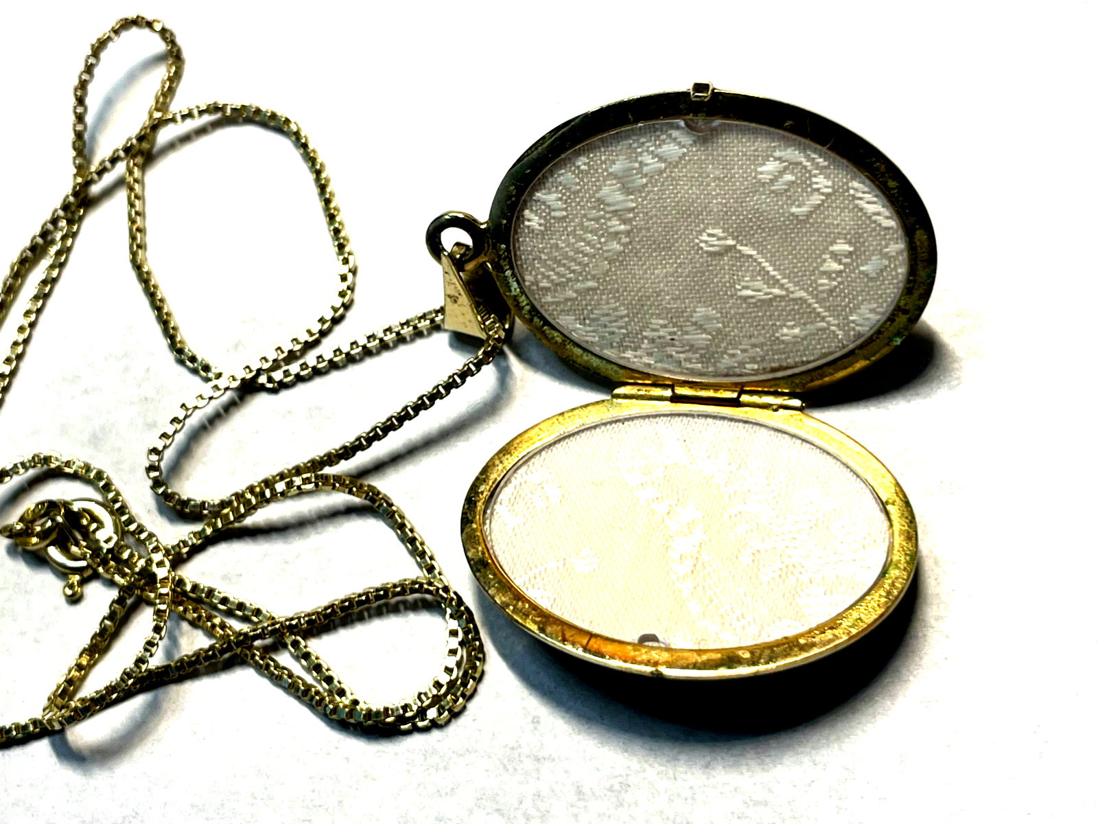 Vintage 925 Silber vergoldet Medaillon an l60 cm Venezianer Kette top gepflegt5