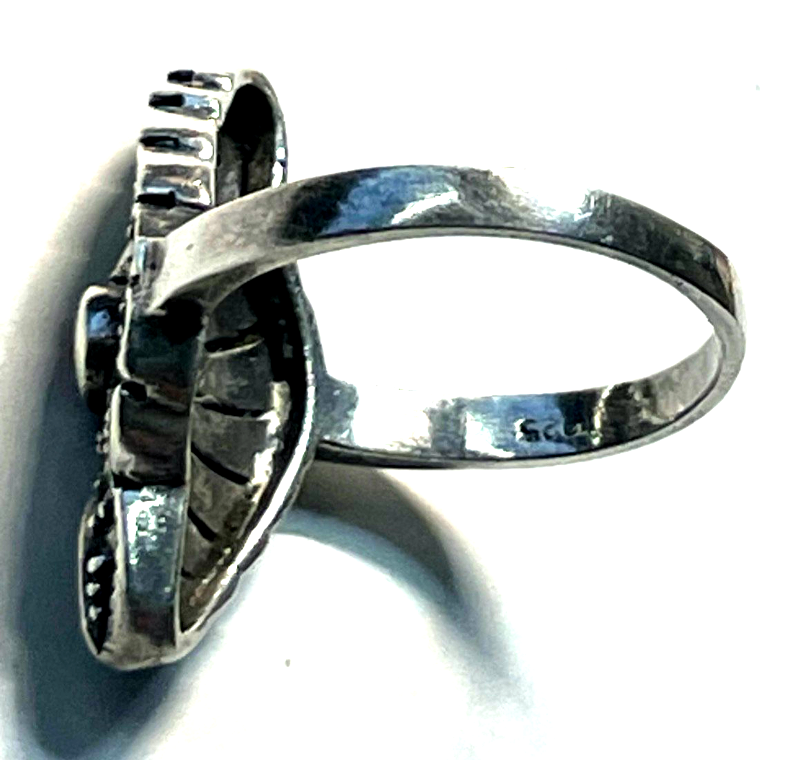 Solider 925 Silber Ring mit Karneol Markasiten Antikstil Ø 18mm RG 56 Handarbeit4