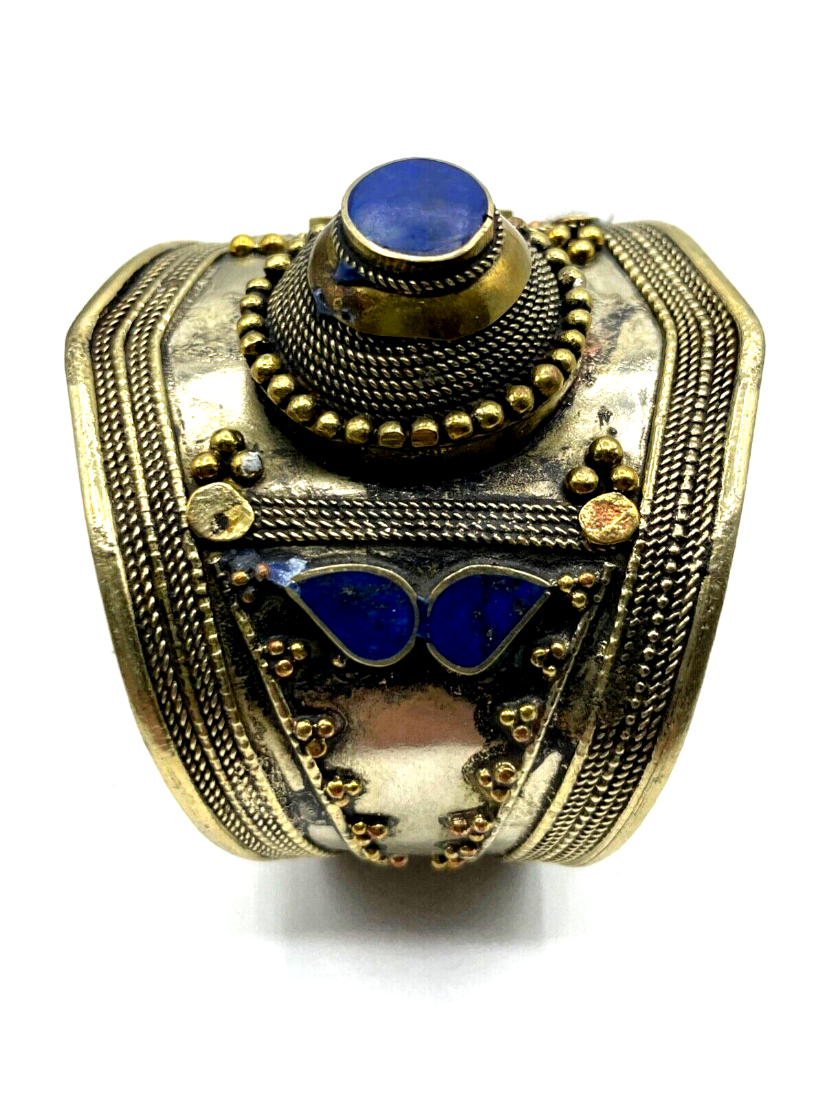 Stattlicher vintage Tuareg Berber Schmuck Armreif Armspange Lapislazuli unisex4