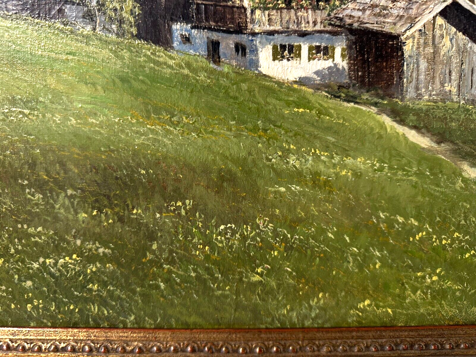 Öl auf auf Leinwand - Tiroler Hof mit wilden Kaiser - Meyer München - signiert8