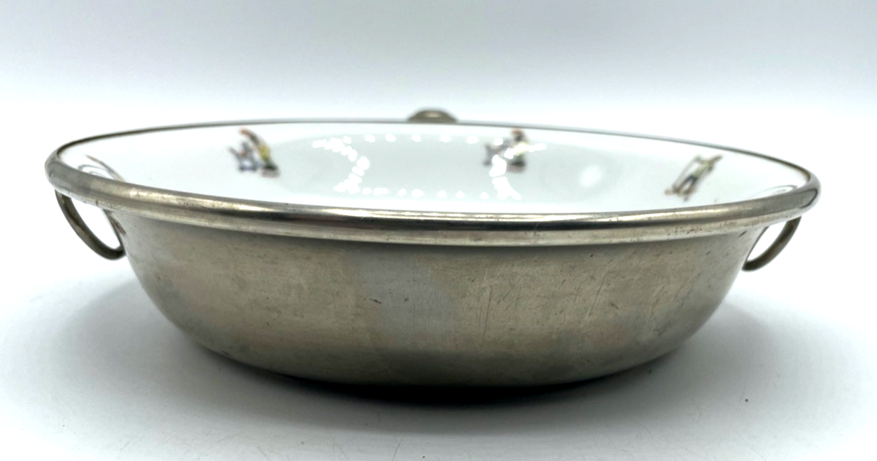 Antik Porzellan Baby Teller Kinder Warmhalteteller 1910 F&R Fischer Göppingen8