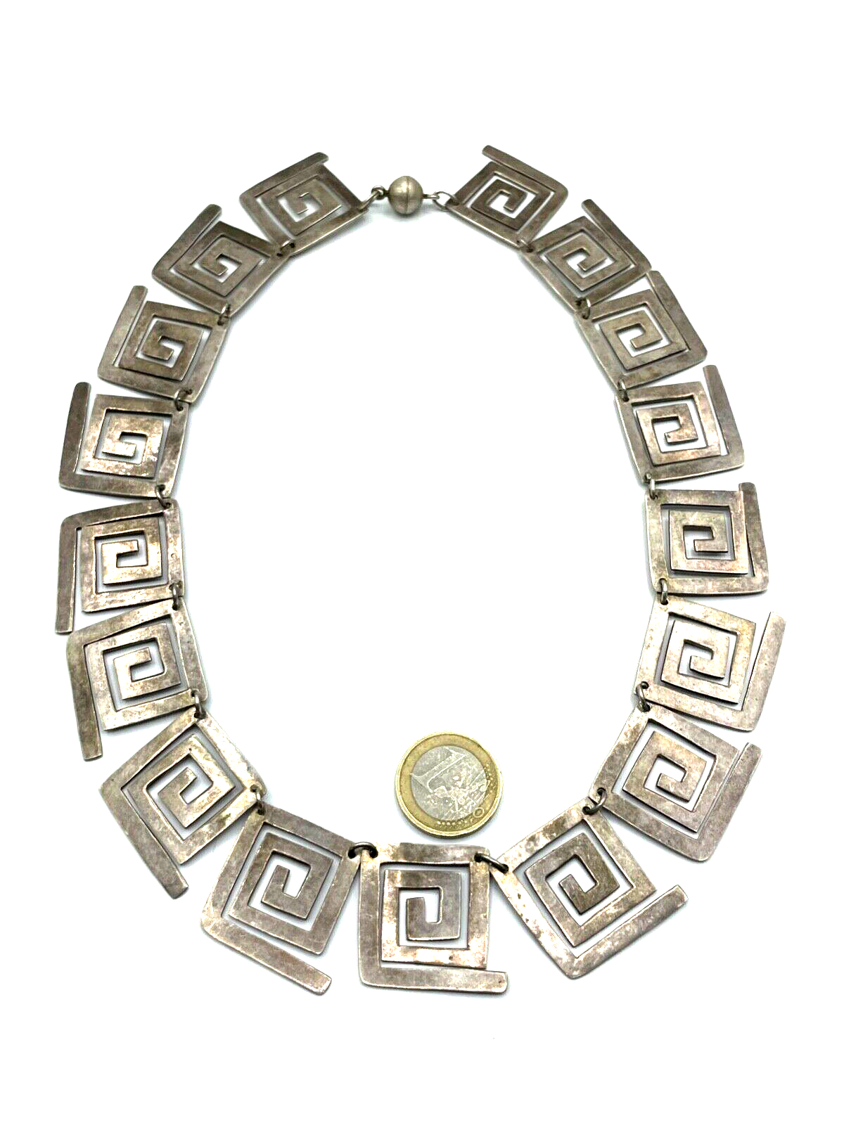 Mega 800 Silber Collier Silberkette Handarbeit Ethno Halskette Statement 84 Gr.2