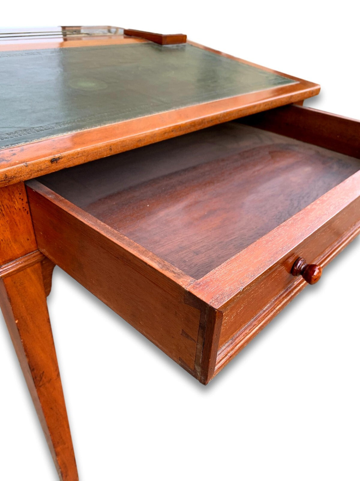 seltener Schreibtisch Doppel Sekretär - ca. 1890-1910 - Messing - Tintenfass5