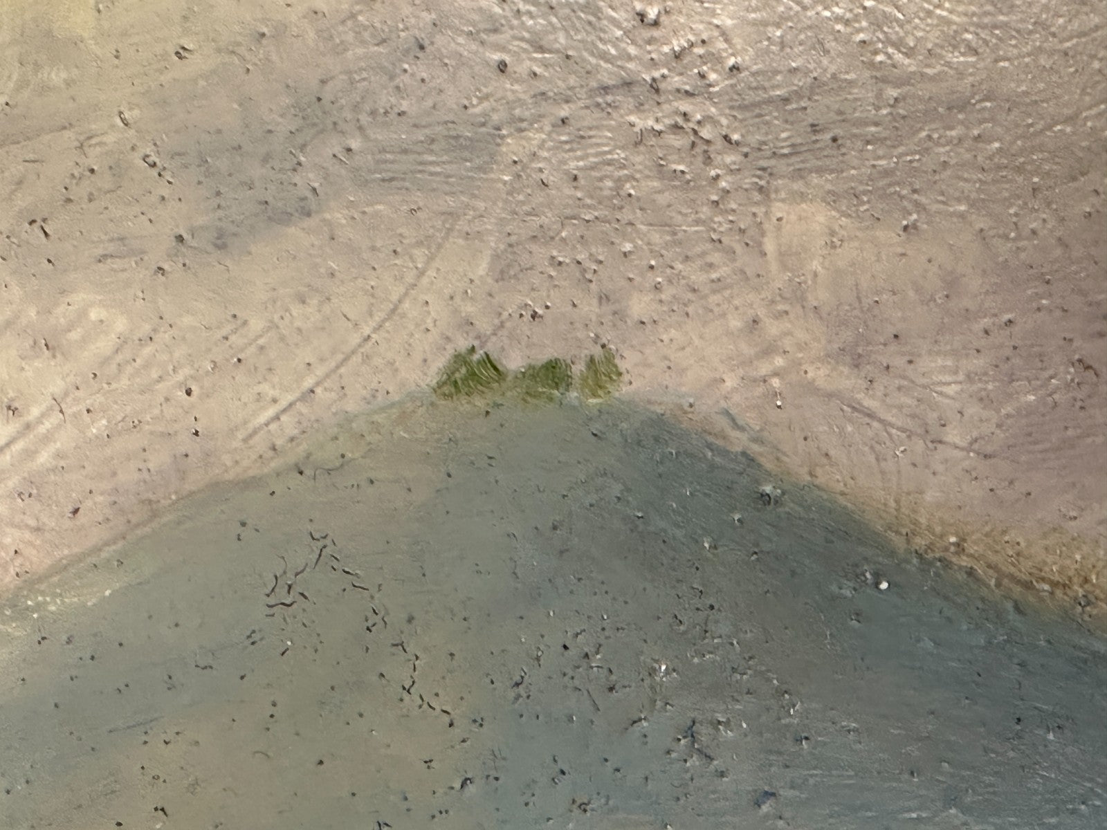 Stimmungsvolle Landschaft mit Bachlauf & Bergen – Öl auf Platte, signiert „Sxor"7