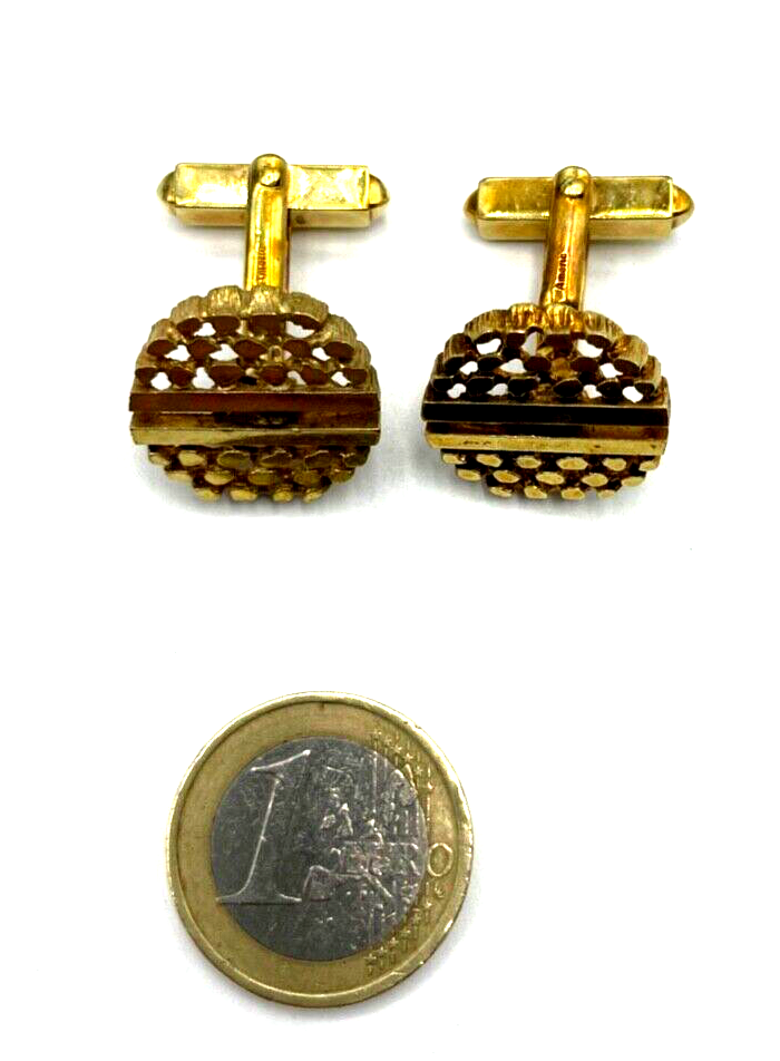 Vintage amerikanisches Golddouble Amerikaner Dublee Manschettenknöpfe Modernist4