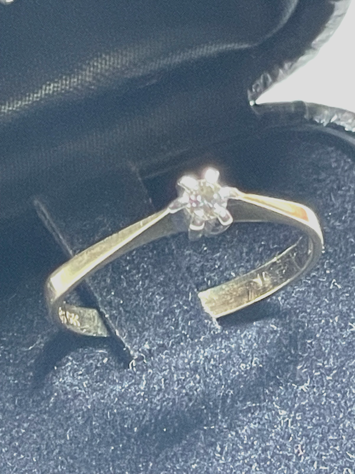 585 Gold 14 K Ring Solitär Brillant 0,1 ct. Juwelier Qualität RG 55 Verlobung6