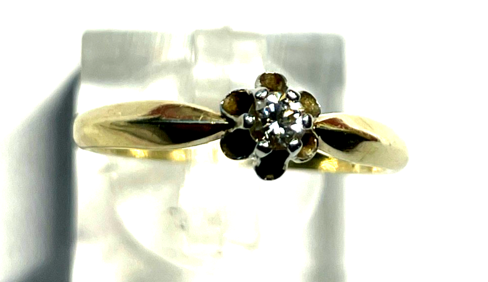 585 Gold 14 K Ring Solitär Brillant 0,2 ct. Juwelier Qualität RG 58 Verlobung0