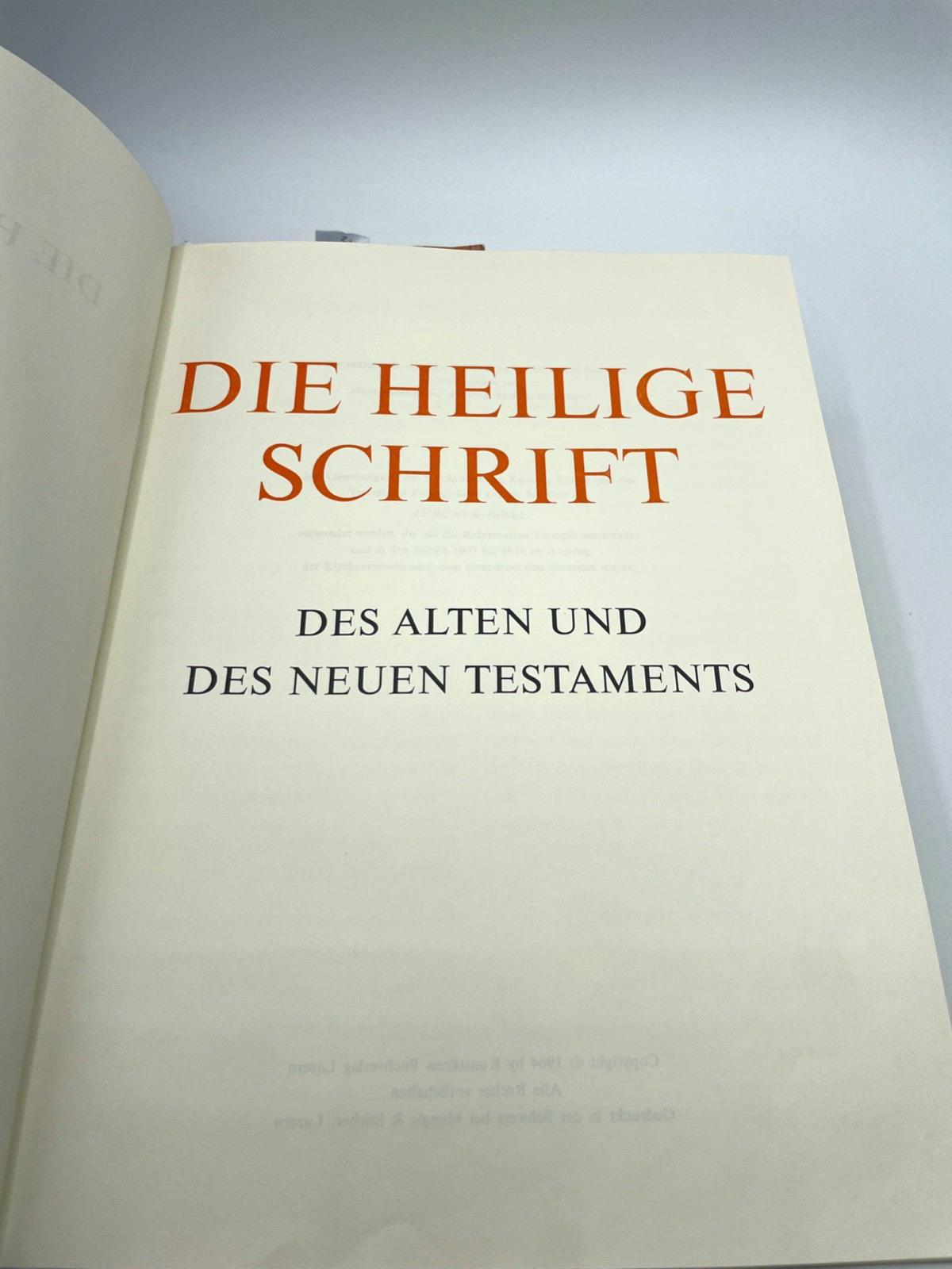Die heilige Schrift große Prachtbibel 1964 limitiert Goldschnitt Glanzleder top!3