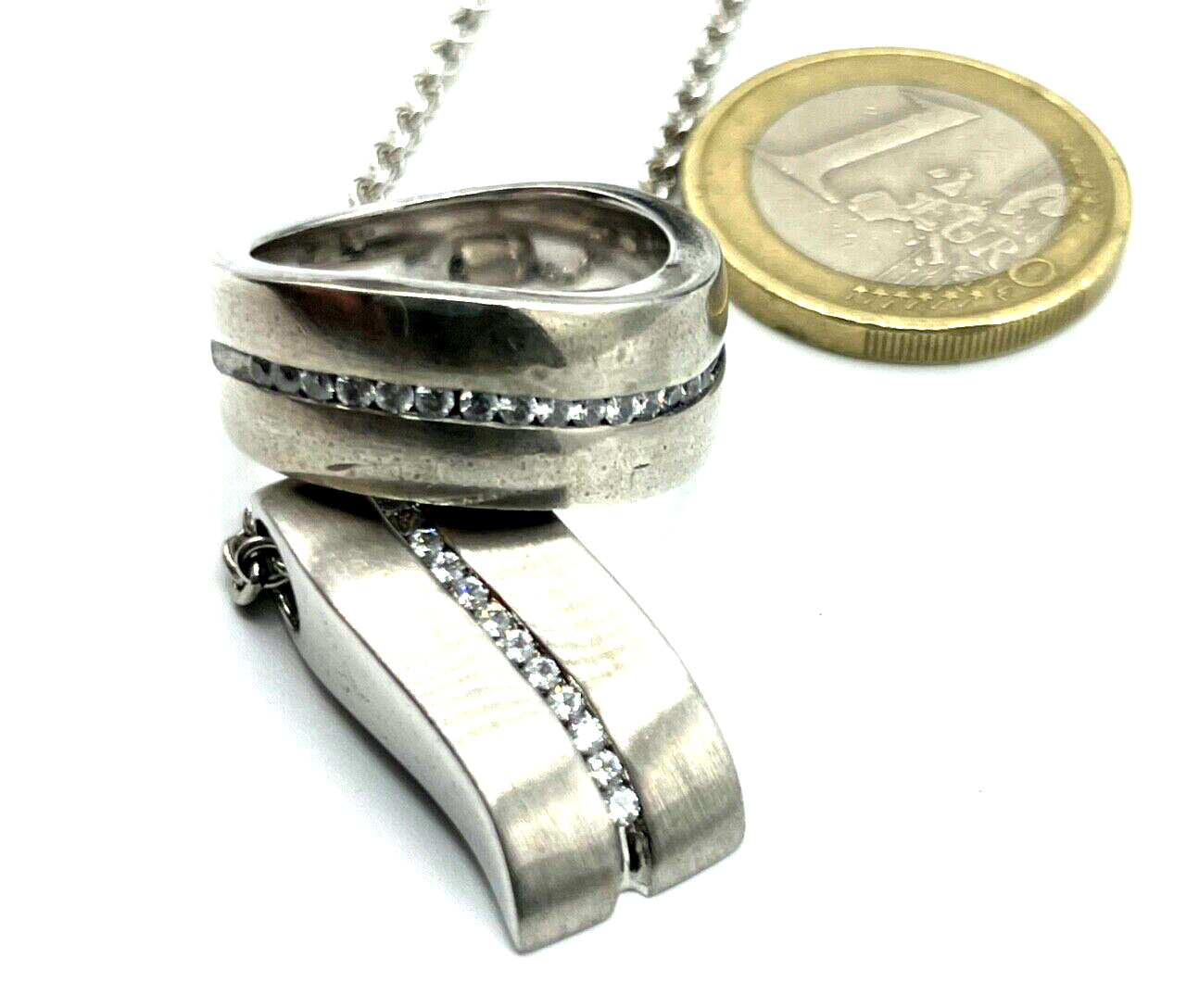 Viventy Bernd Berger Set 925 Silber Ring Bandring + Kette mit Anhänger Zirkonia8