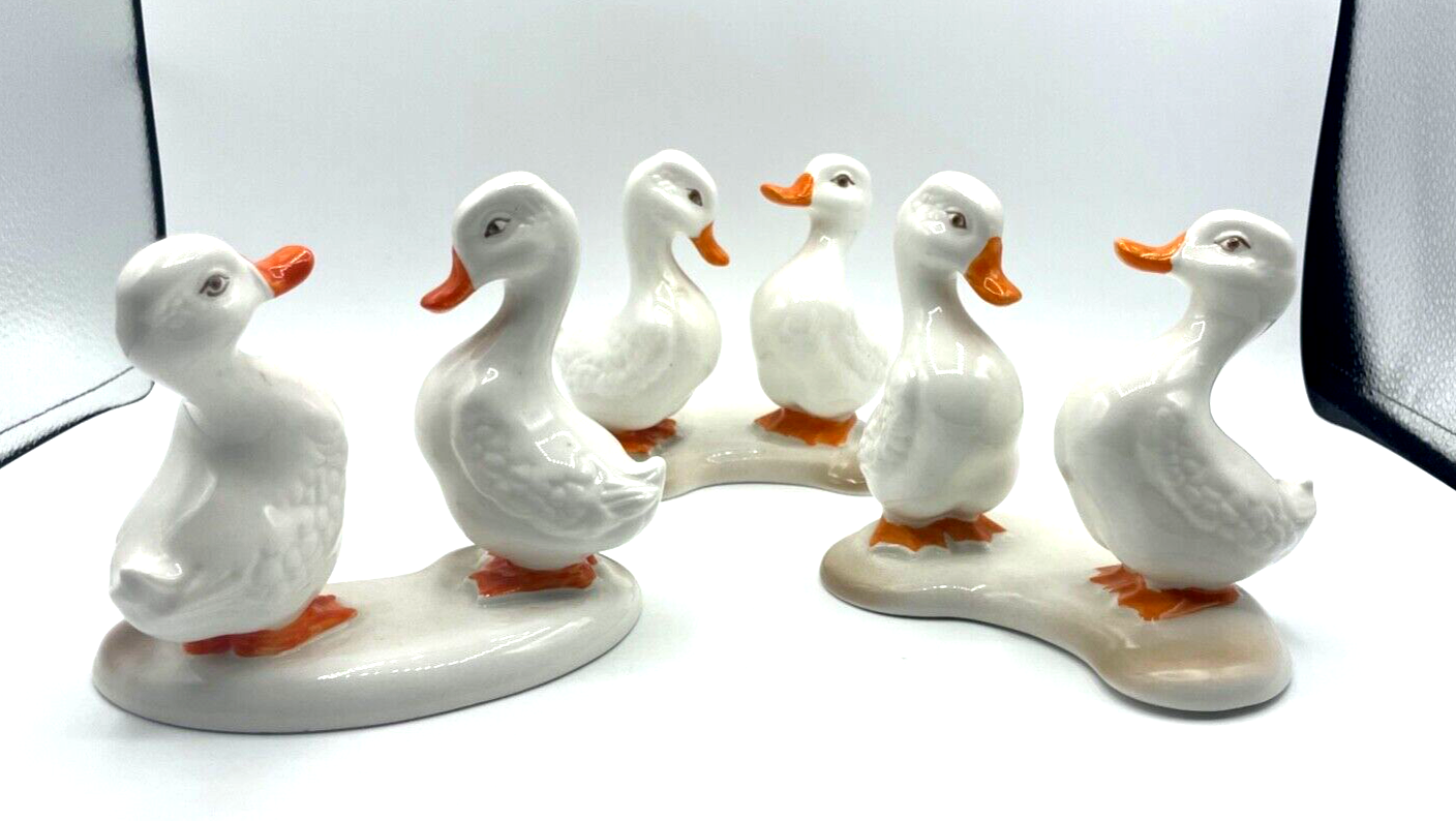 3 x Porzellan Figuren Figurengruppe Gänse Gans Oster Deko Osterdekoration H 13cm1