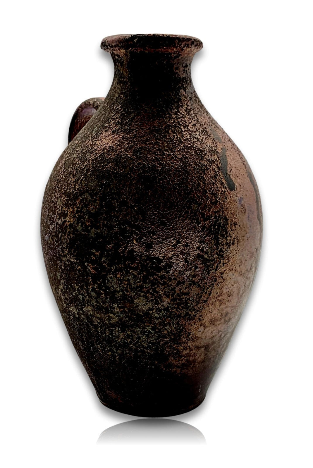 KEICHER Donzdorf - Vase Henkelvase Studiokeramik Keramik - Kupferglasur - RAR7