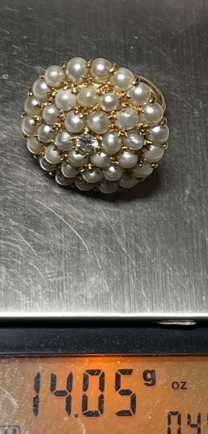 750 Gold 18 K Ring Perlen Brillant 0,25 ct offene Schiene Anfertigung Juwelier9