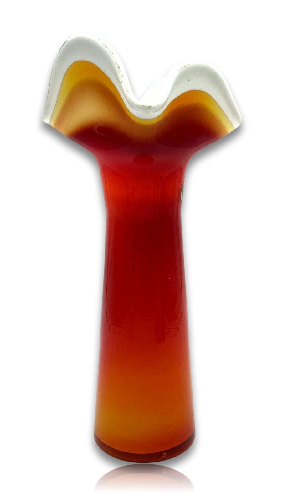 Prokuplje Glasvase - Jugoslawische Vintage Vase - 70er Jahre Klarglas Unterfang0