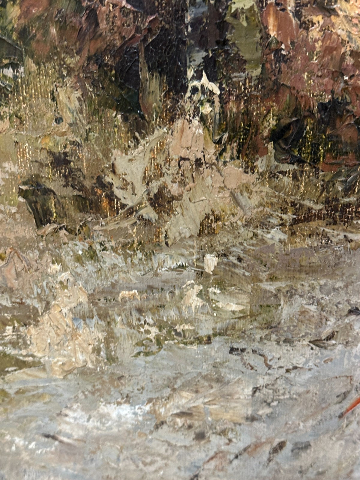 Christian Stemmeler - Landschaftsgemälde mit Gehöft - Impressionismus - signiert11