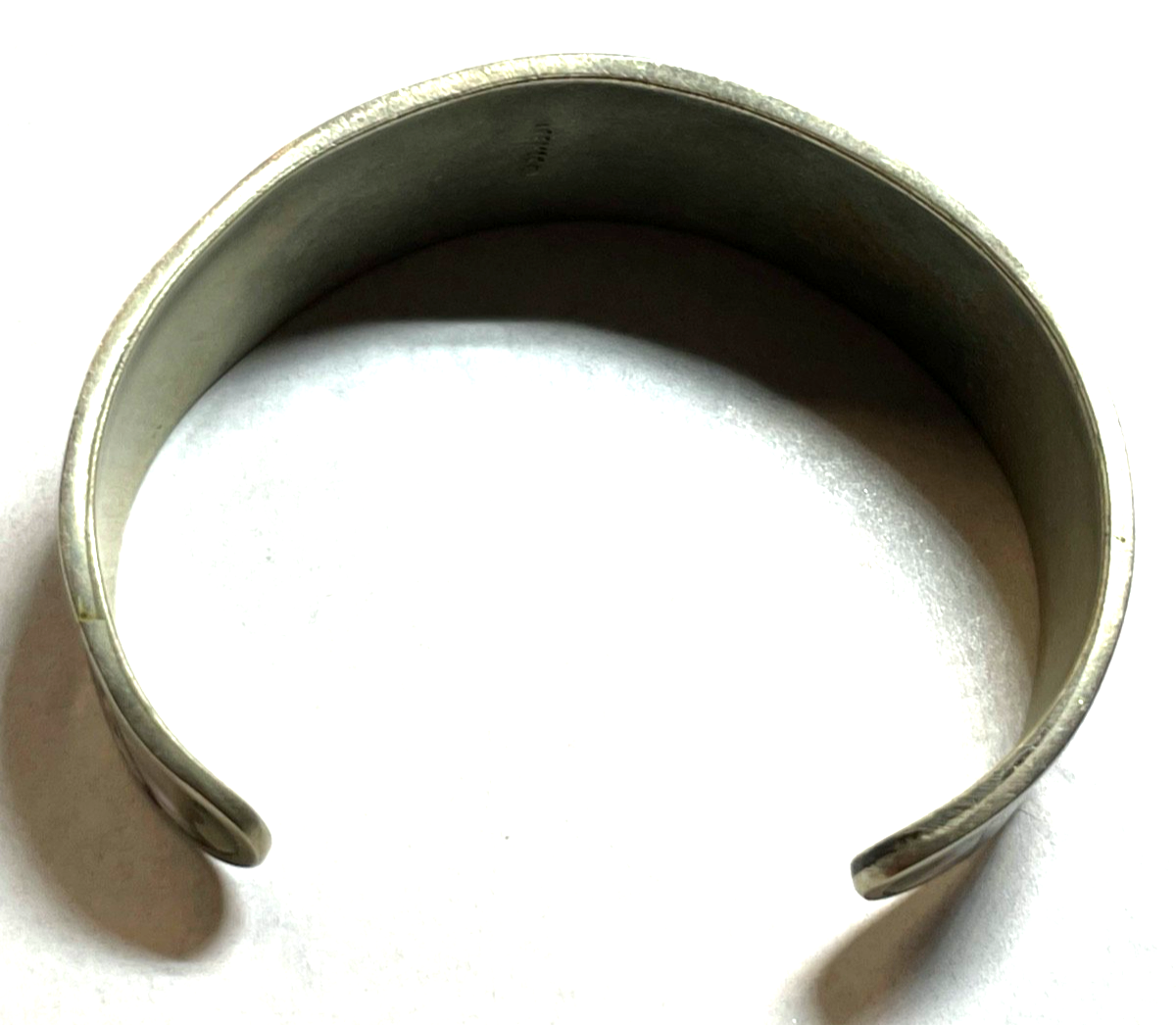 Vintage Armreif Armspange Mexiko Alpacca Abalone Paua Muschel Einlage Handarbeit3