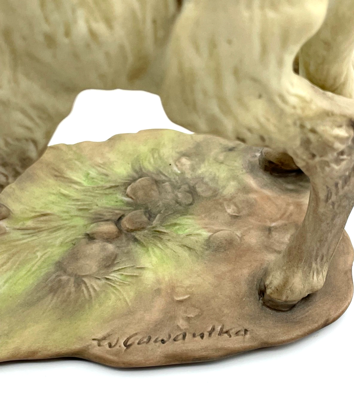 Kaiser Porzellan Figur Lamm Schäfchen signiert Gawantka handbemalt H 11,5 cm5