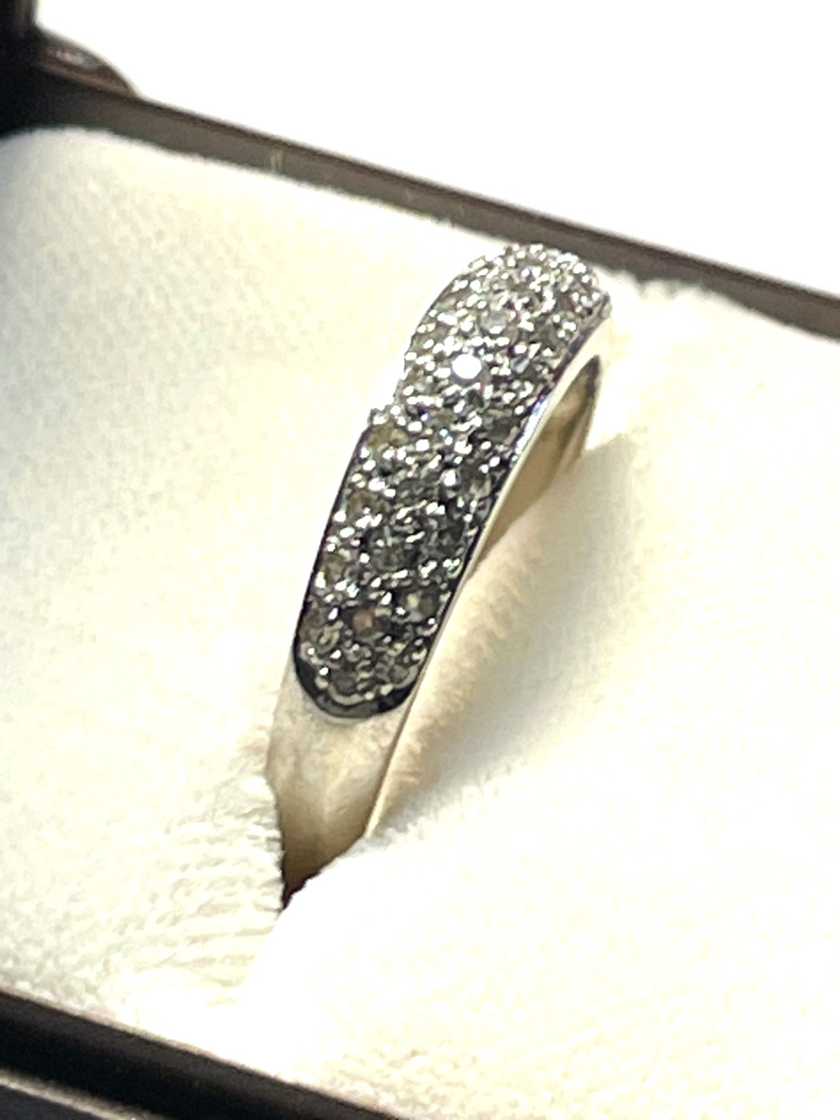 585 Gold 14 K Weißgold Ring Brillanten Halbkuppel Ø 17,8 mm RG 56 Juwelier11