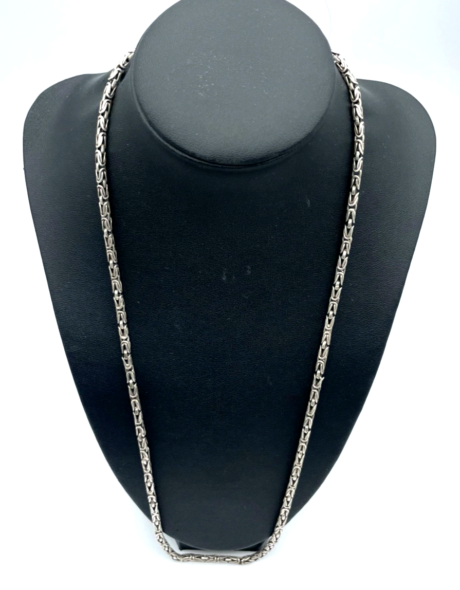 925 Silber Halskette Königskette Dekor rund unisex L 63,5 cm B 4 mm gepflegt1