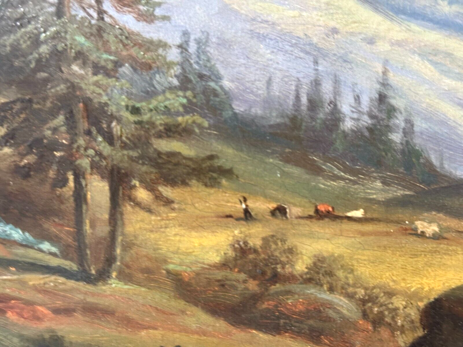 Öl auf Leinwand - Georg Emil Libert 1820-1908 - Berglandschaft 1877 - sign. dat.8