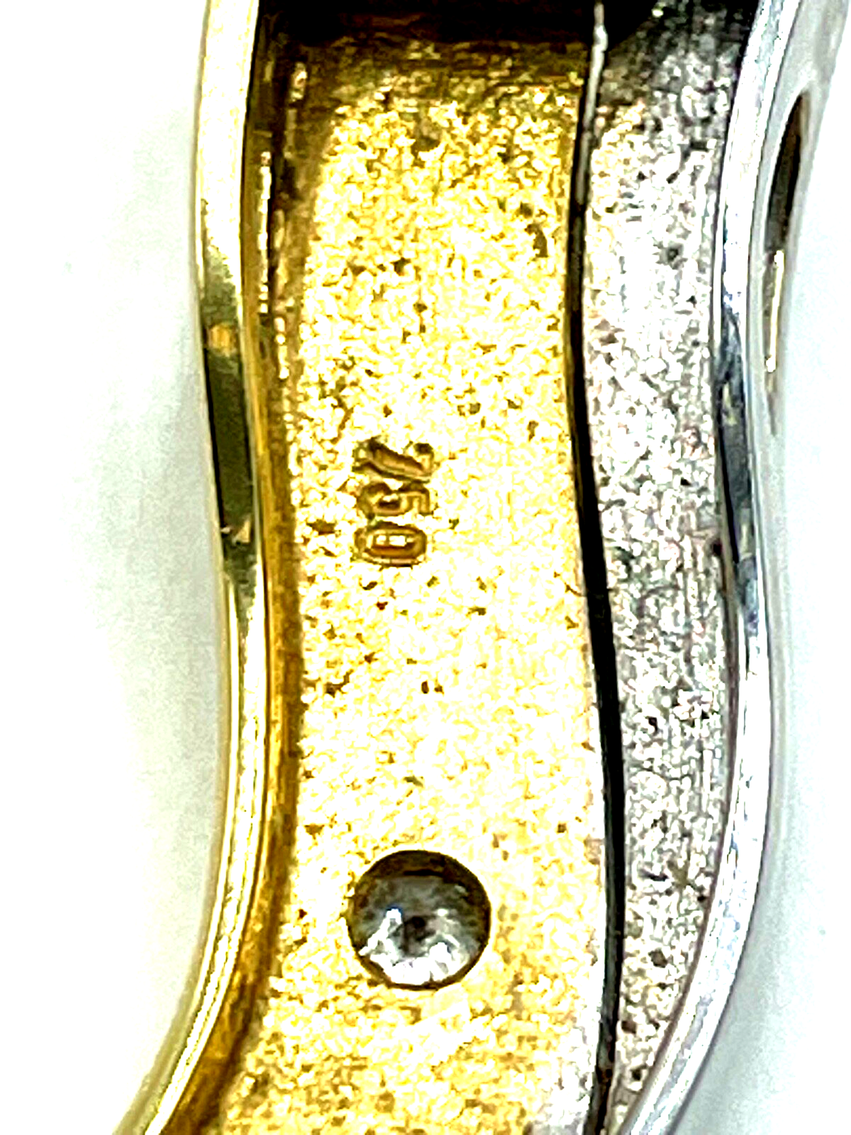 Massiv 750 Gold 18 K Gold Gleiter Schieber Anhänger 0,07 ct Brillant Juwelier7