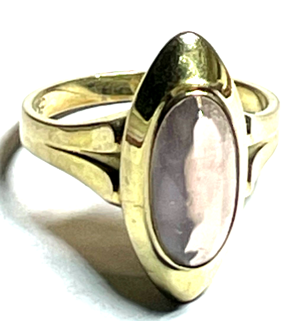 Vintage Design 333 Gold 8 K Ring heller Amethyst Ø 17mm RG 54 Juwelier gebraucht7