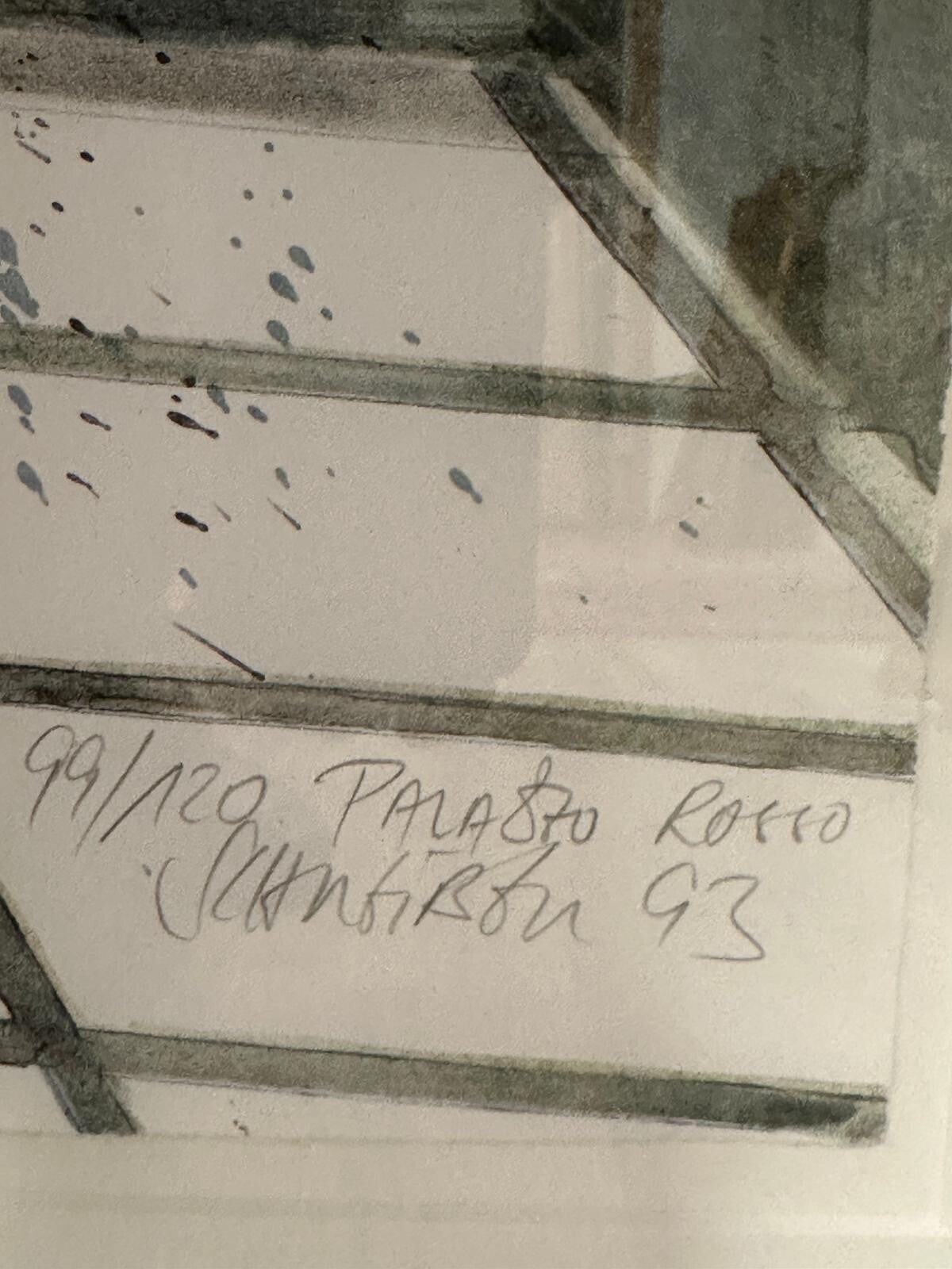 Michael Schreiber 1941-2012 - farbige Lithografie - Palzzo Rosso ´93 - Signiert9