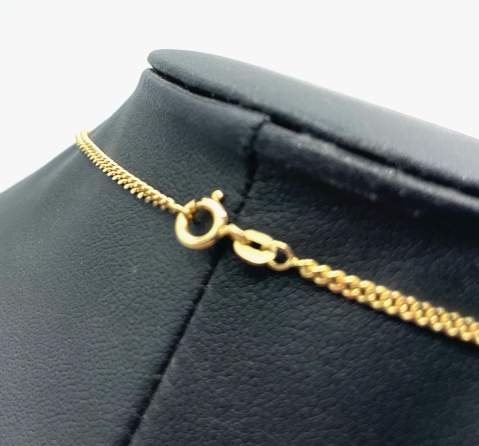 FBM 585 Gold 14 K Gelbgold Kette Panzerkette unisex L 60 cm B 2 mm sehr gepfl.2