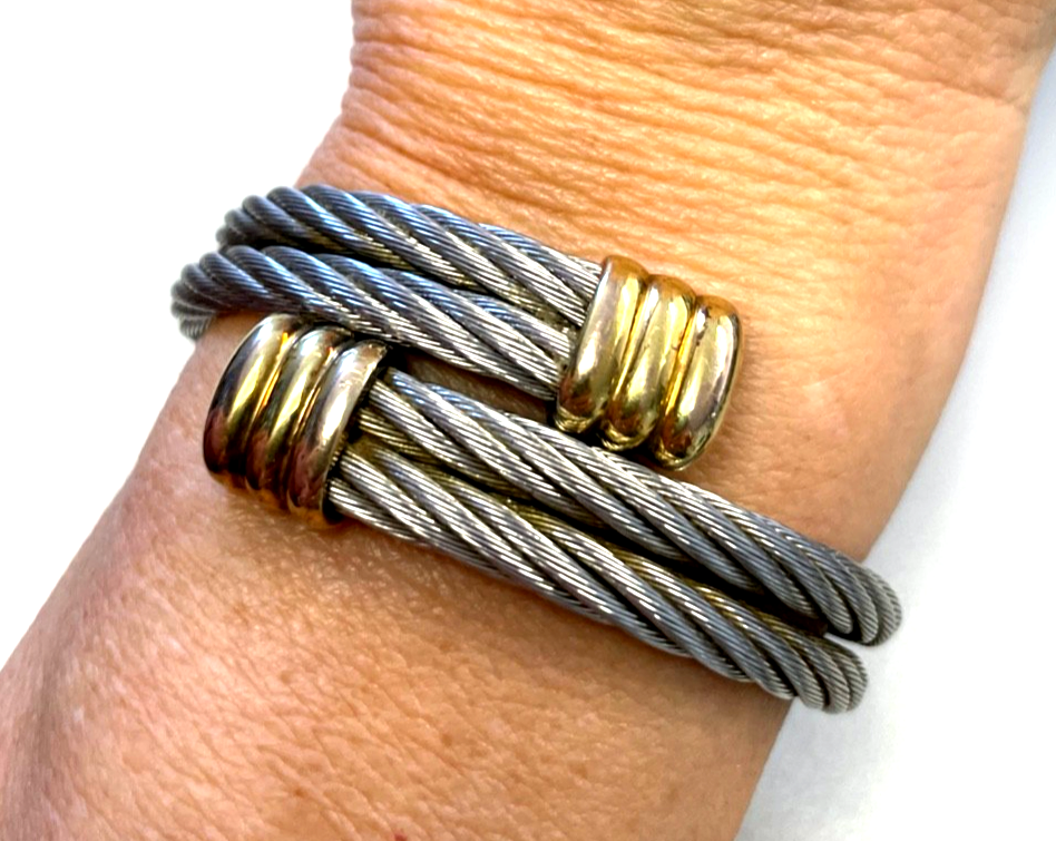 Philippe Charriol Paris Set Armreif + Ring Edelstahl Model Celtic top gepflegt6