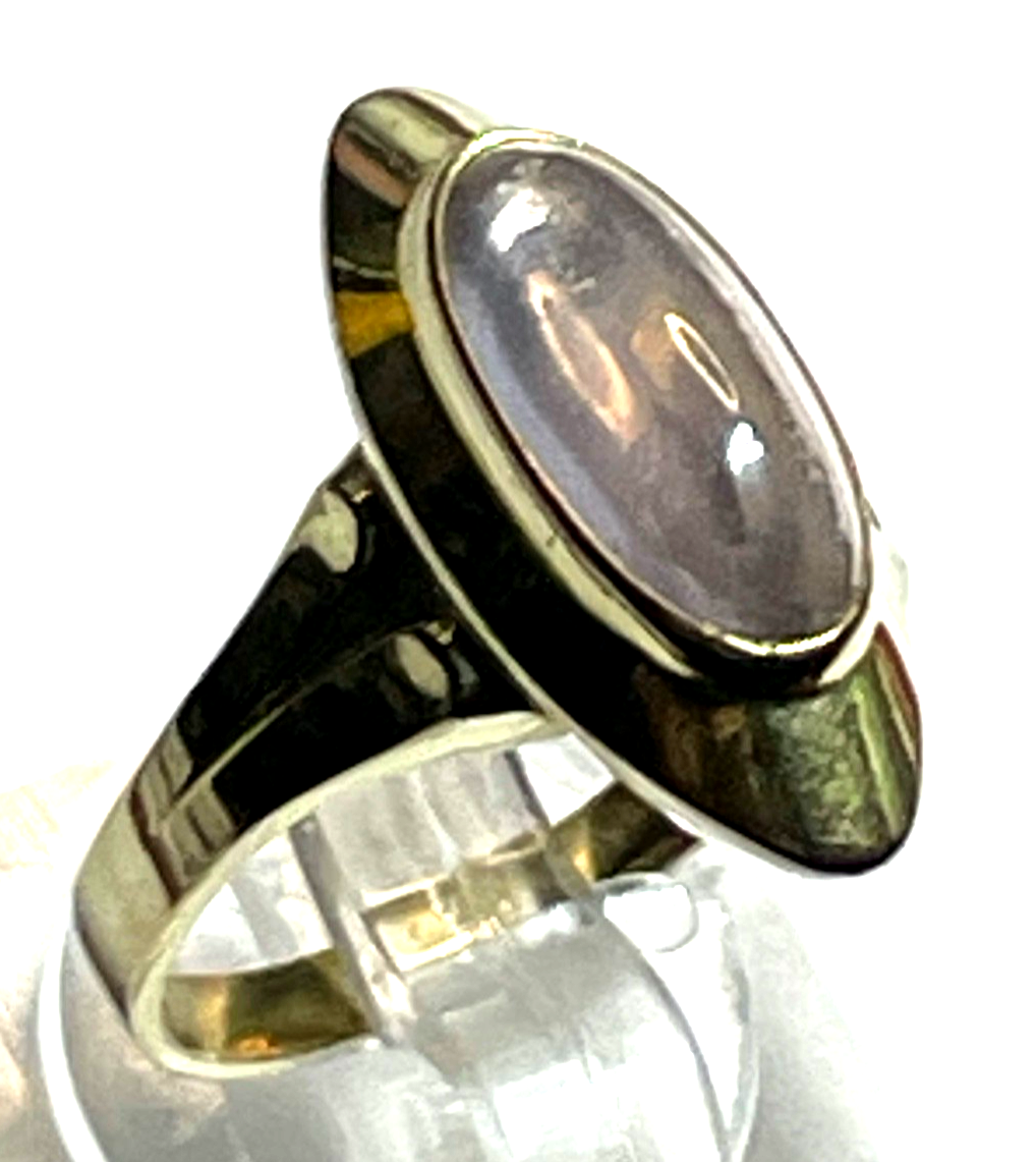Vintage Design 333 Gold 8 K Ring heller Amethyst Ø 17mm RG 54 Juwelier gebraucht5