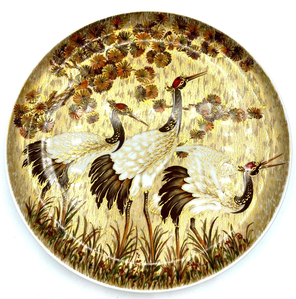 Kaiser Porzellan Teller Ø 28 cm Paradiso K. Nossek Kraniche Golddekor 1A gepfl.0