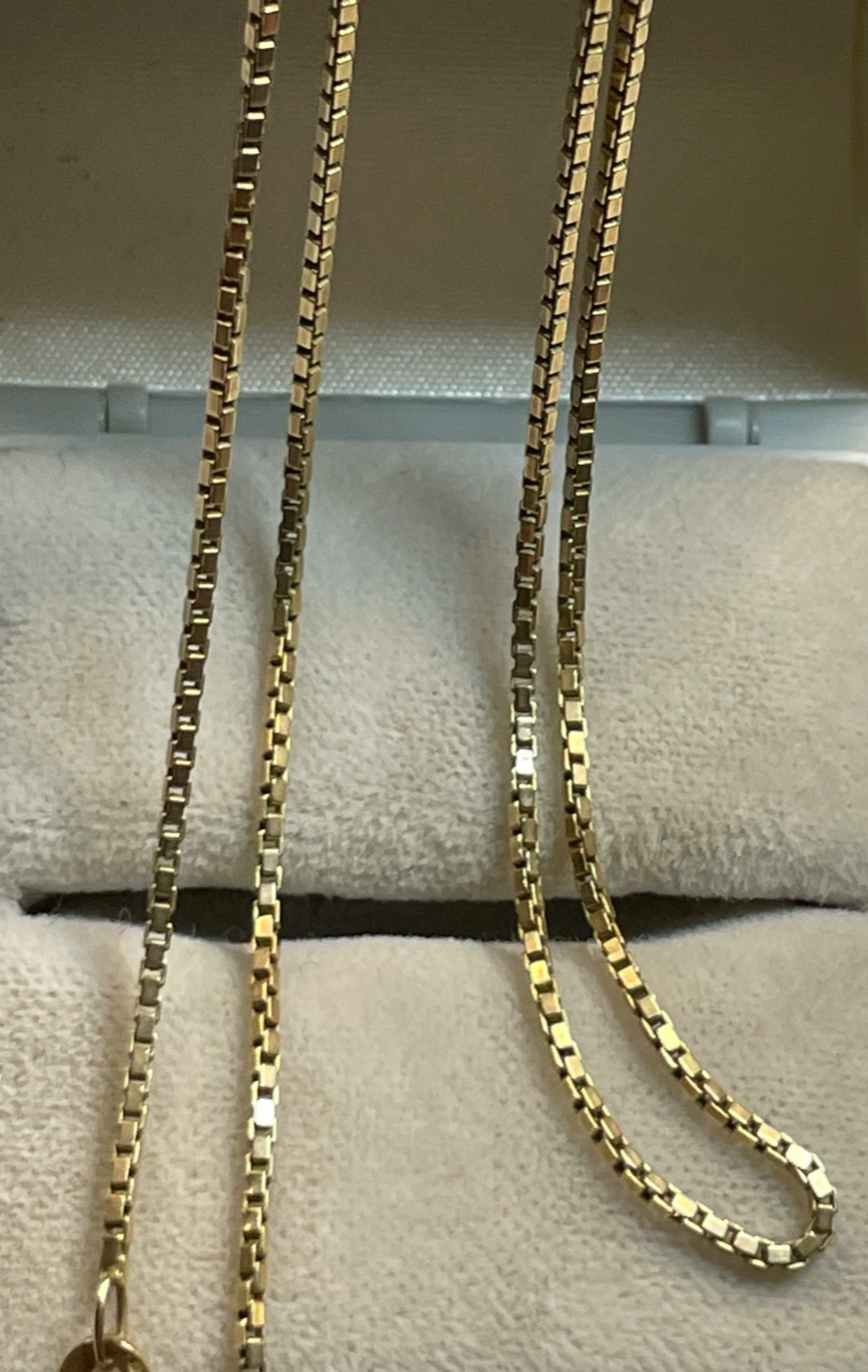 585 Gold 14 K Gelbgold Kette Venezianerkette unisex L 49 cm 1 mm Juwelier gepf.l2