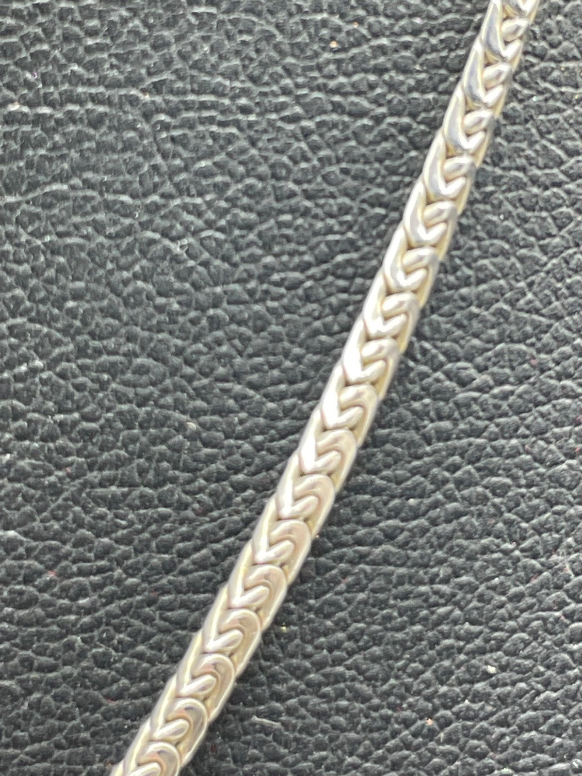 585 Gold 14 K Gold Weißgold Fuchsschwanz Collier L42,5cm B2mm Juwelier Qualität4