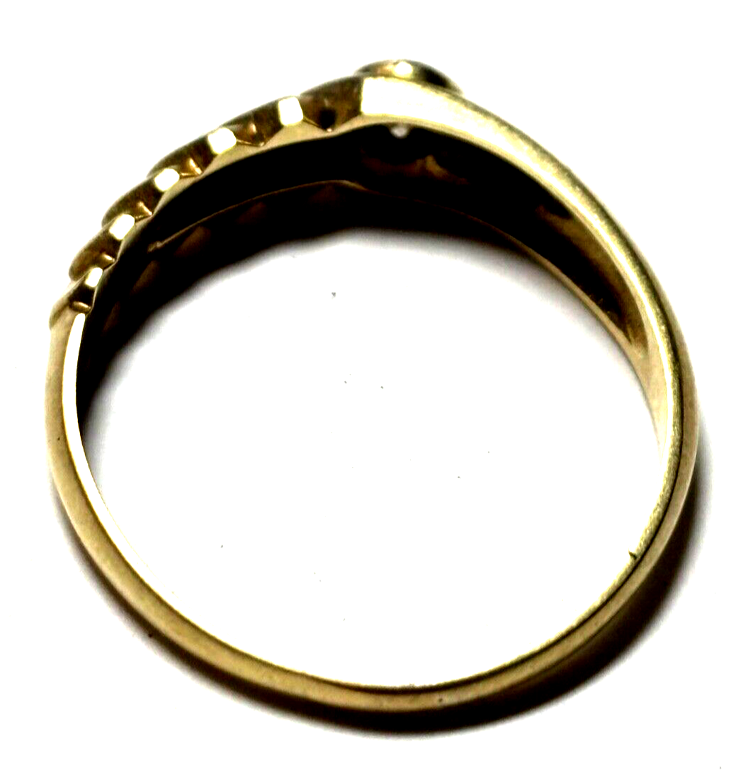 Moderner 585 Gold 14 K Ring mit Weißtopas Ø 18,4 mm RG 58 Juwelier7