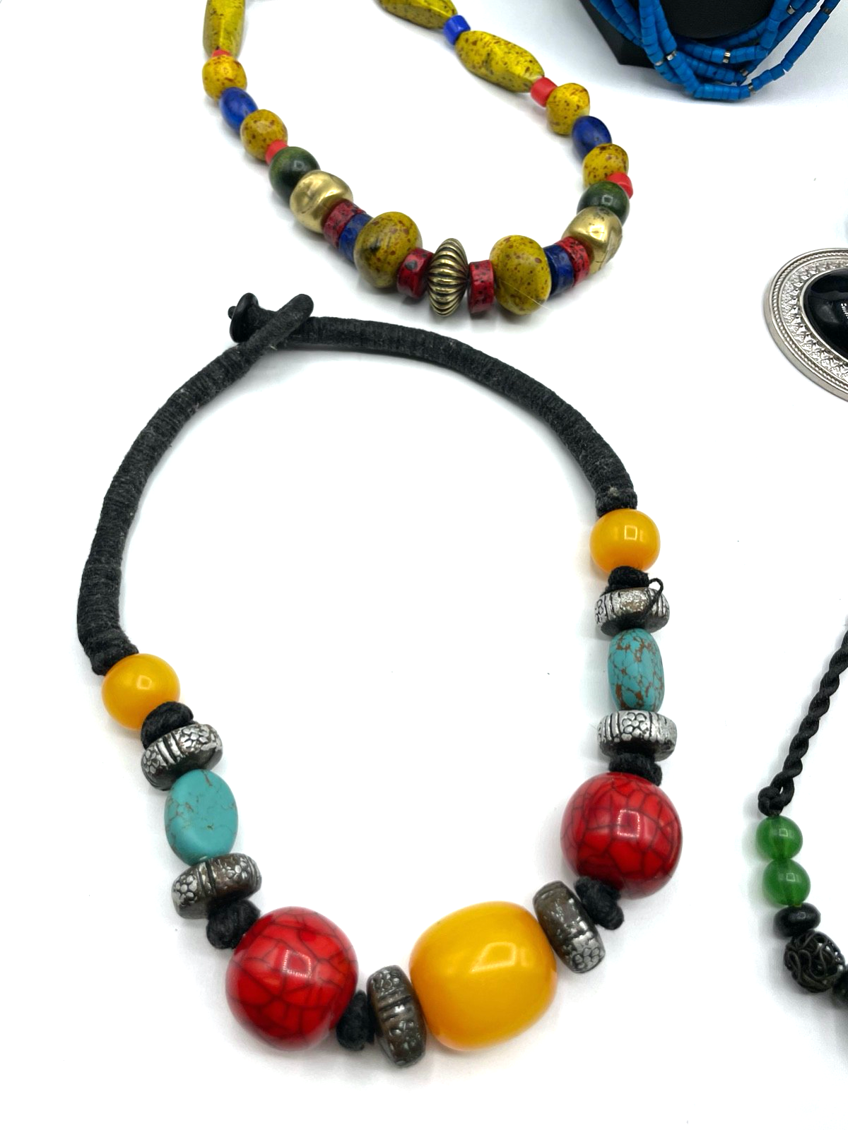 5 x verschiedene vintage Ethno Kette Halskette stattlicher Modeschmuck zeitlos3