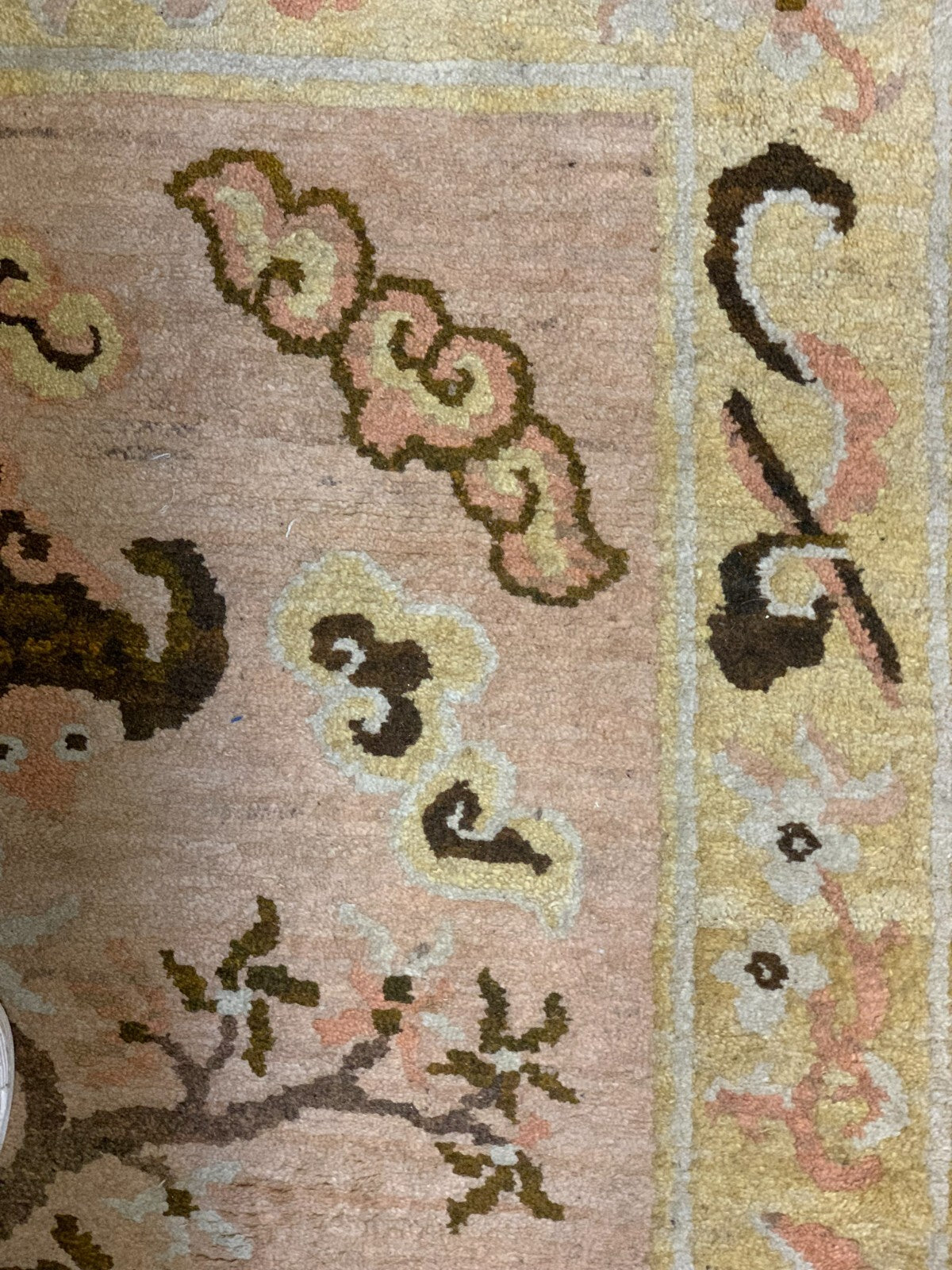 alter asiatischer Teppich - Pastell Farben - Wolle - ca. 50er Jahre Handgeknüpft6
