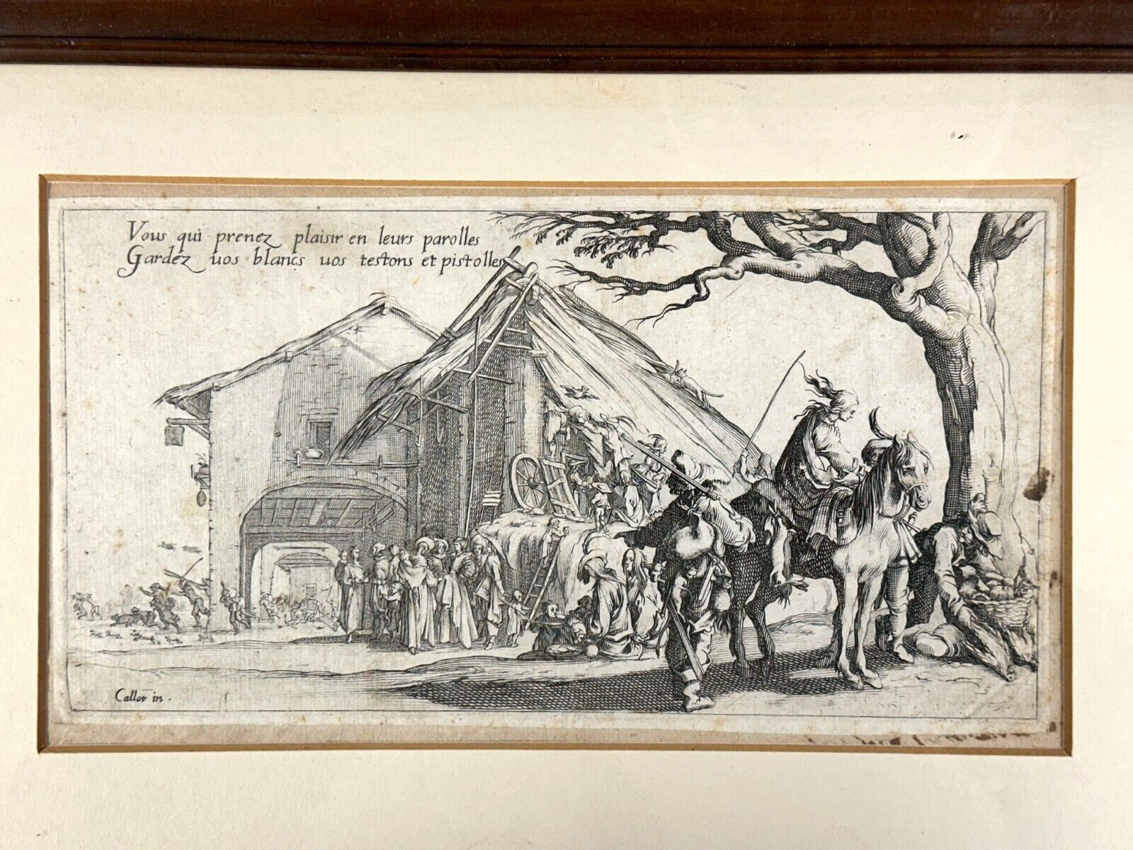 Jacques Callot 1592–1635 - Radierung - 'Les Bohémiens' - Die Zigeuner ca 16201