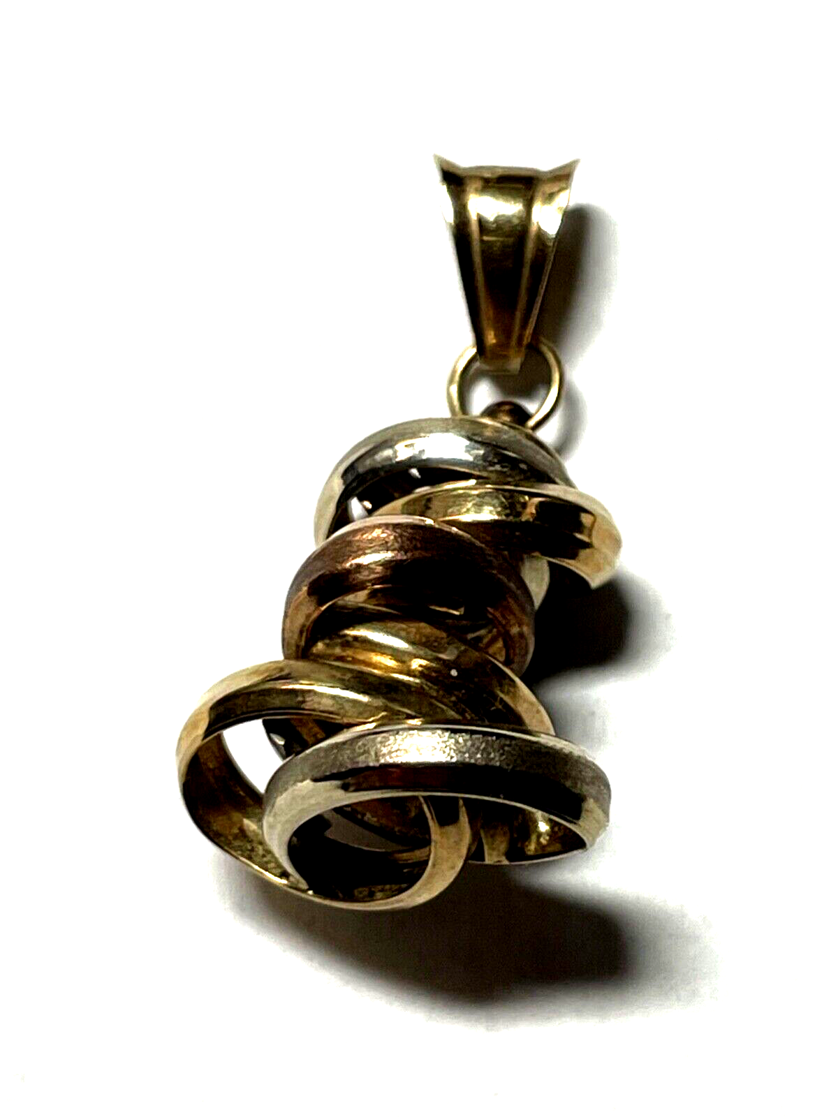 333 Gold 8 K Gold Anhänger Ringe Design L 33 mm B 15 mm tricolor2