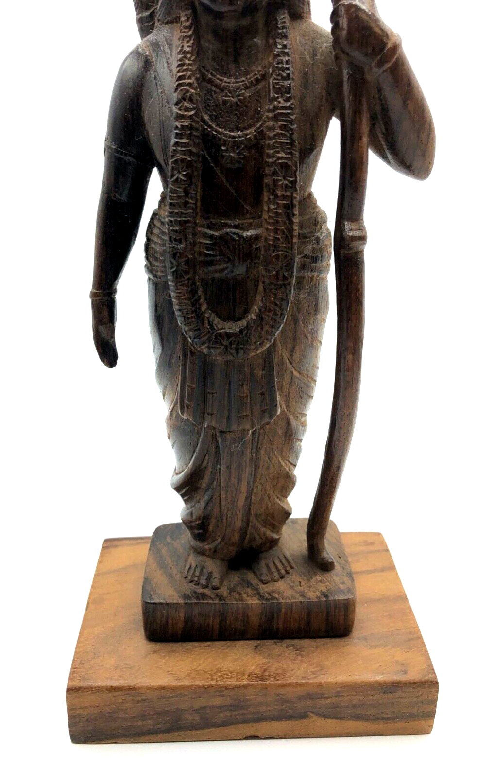 Alt handgeschnitzte Holzfigur Siddhartha Gautama Modell auf Sockel junge Buddha2