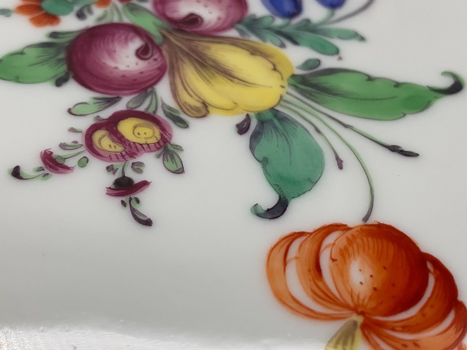 Nymphenburg - Porzellan Teller - Blumenbukett - ca 1920/30 - Streublumen Bukett9
