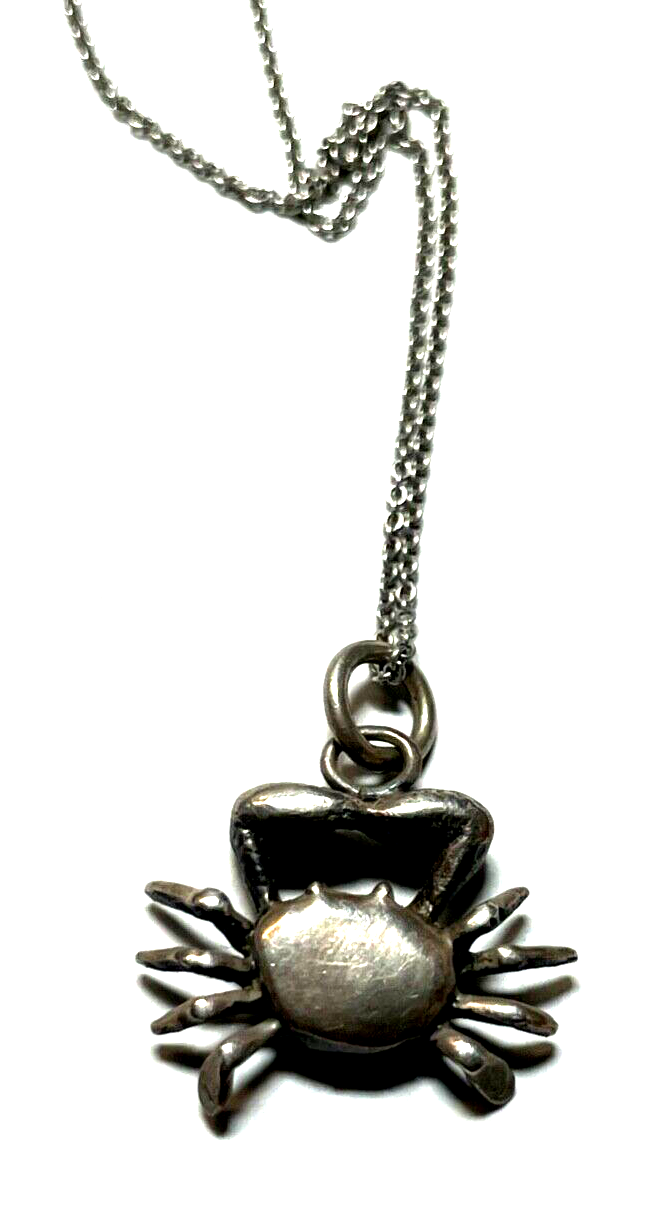 925 Silber Kette mit Sternzeichen Krebs Cancer Anhänger unisex gepflegt L 45,5cm5