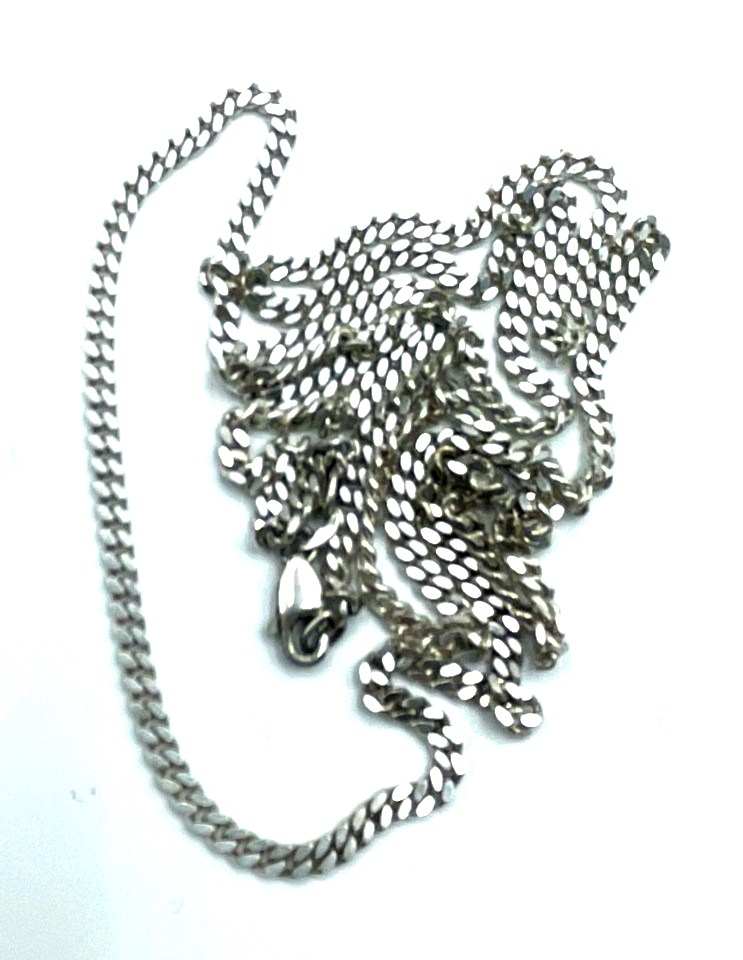 Solide lange Panzerkette 925 Silber L 70 cm B 3 mm unisex gebraucht + gepflegt4