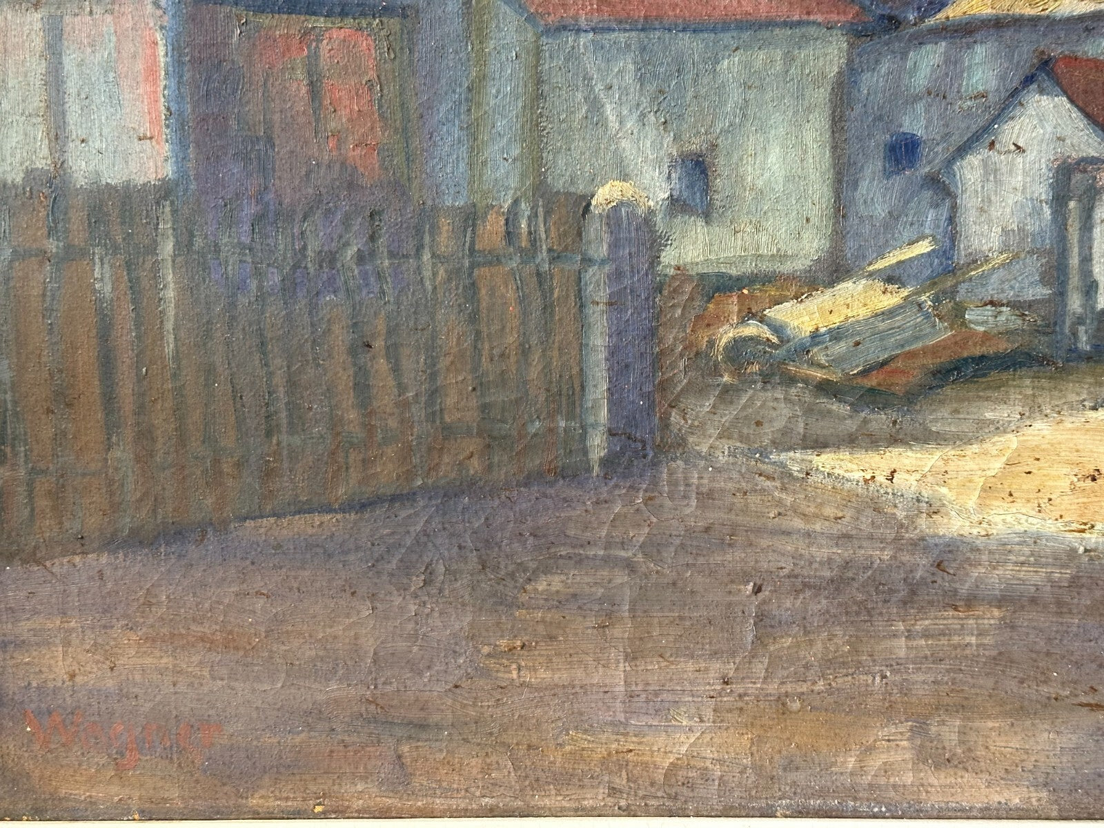Reiner Wagner - Öl auf Leinwand - süddeutsches Dorfidyll - signiert - gerahmt4
