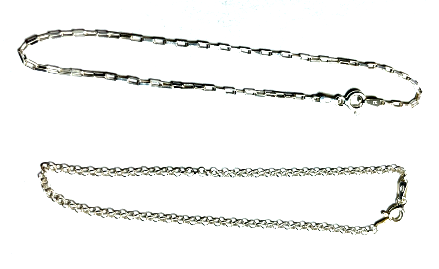 2er Set 925 Silber Armband 2 Armketten neuwertig ungetragen L 20 cm unisex3
