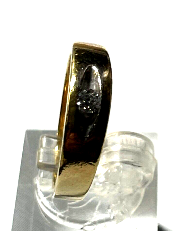 Massiver 750 Gold 18K Ring Solitär Brillant 0,1ct RG 54 Juwelier 6 Gramm gepfl.11