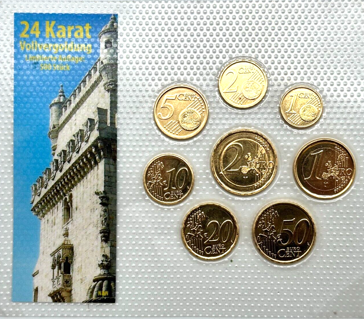 KMS Portugal - 2003-2007 - Euro €  24ct Vergoldet -  limt. Auflage 500  Stück0