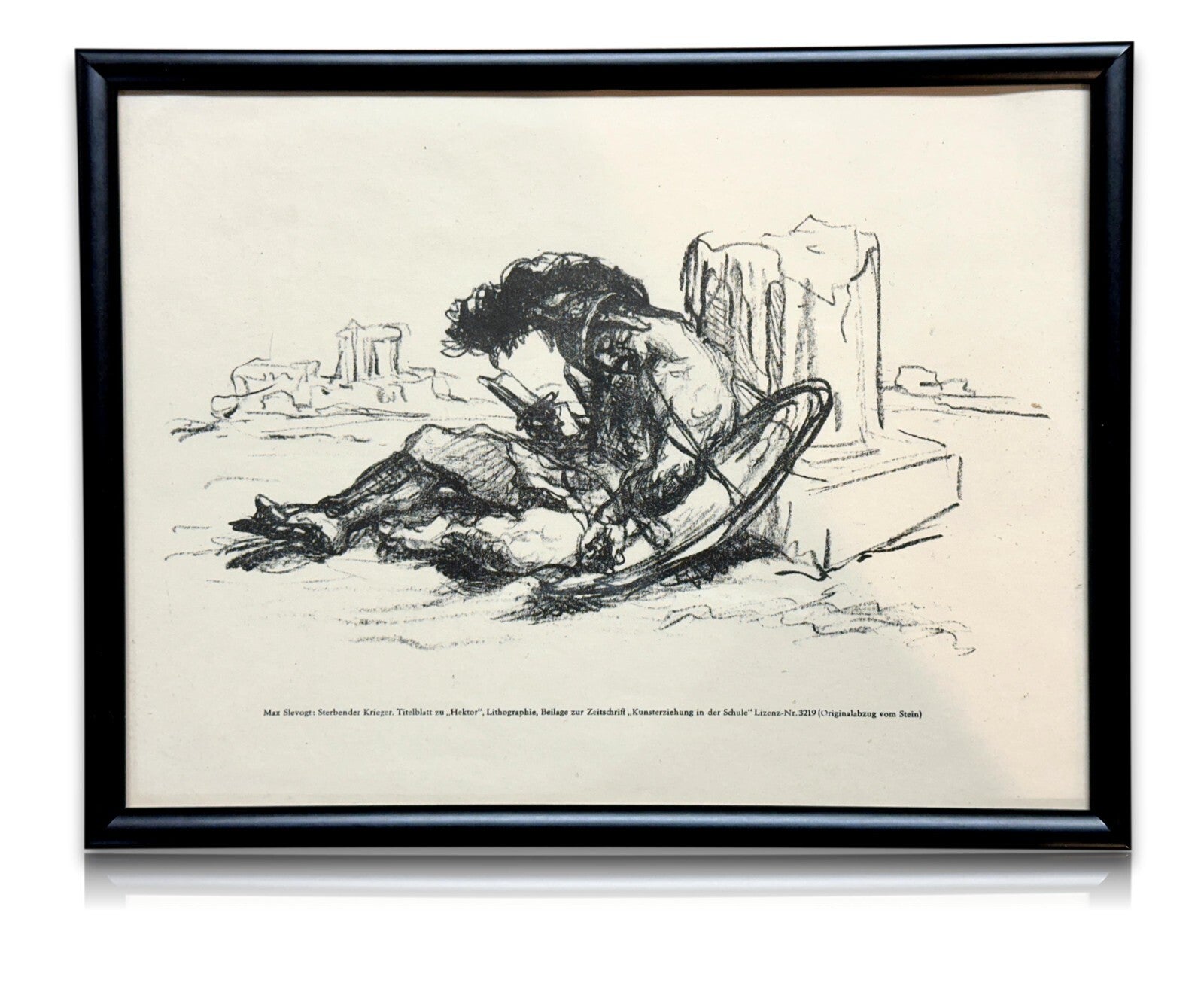 Max Slevogt - 1868-1932 - Lithographie - Original Abzug für Beilage - 'Hektor'0